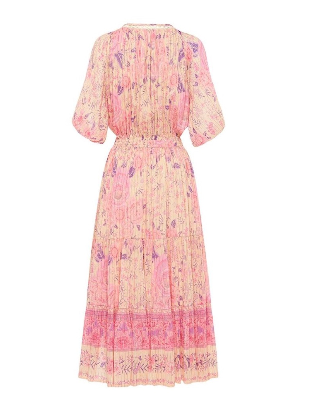 Spell Pink Lavender Floral Midi Dress - Picture 6 of 16